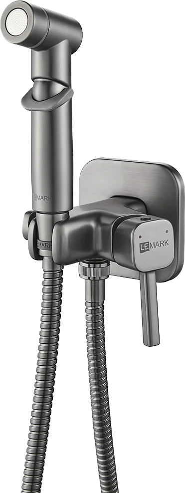 

Гигиенический душ Lemark Solo LM7165GM со смесителем, С ВНУТРЕННЕЙ ЧАСТЬЮ, графит