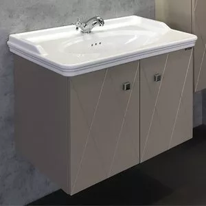 

Тумба с раковиной Comforty Кремона 80, подвесная, латте, Коричневый