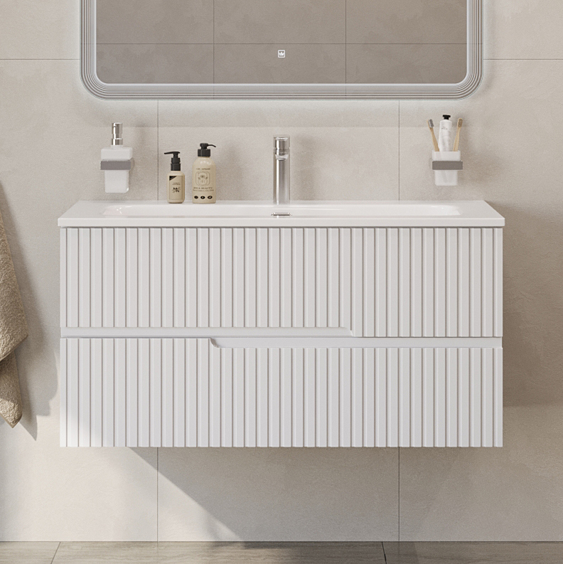 

Тумба под раковину без столешницы Cezares Duet 100 подвесная, bianco opaco