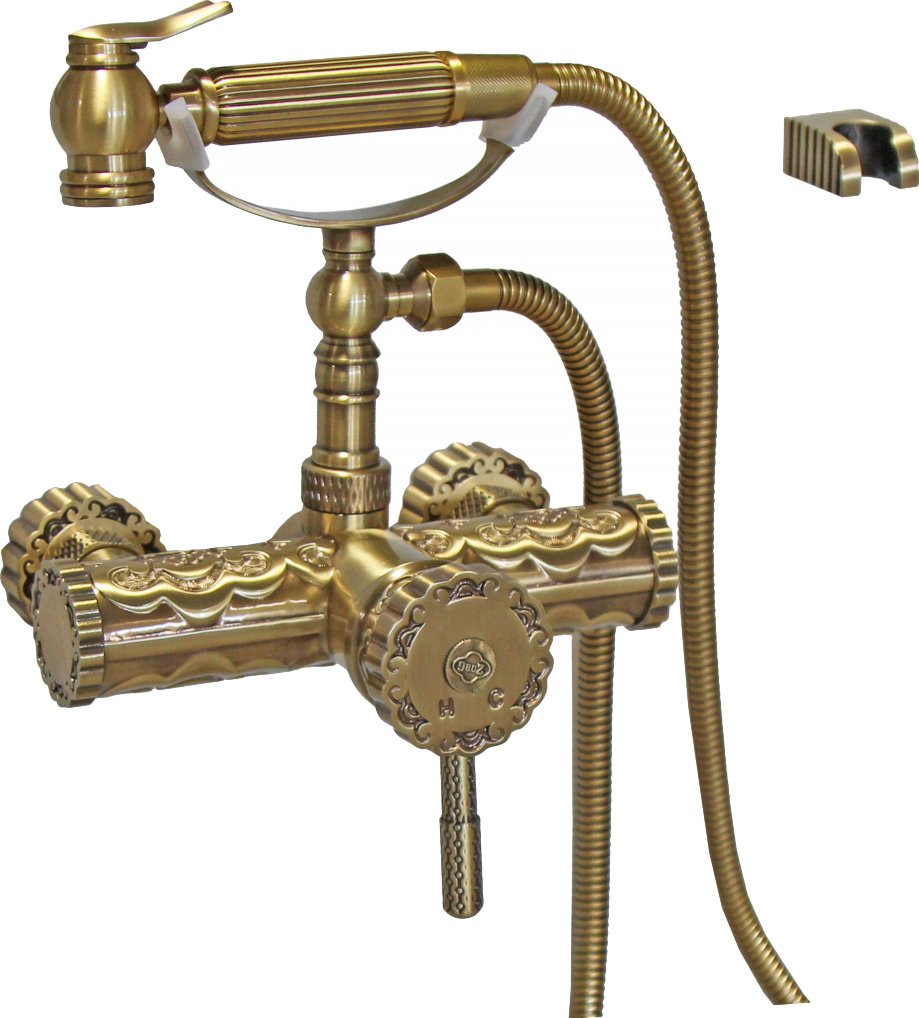 Купить Гигиенический душ Zorg Antic A 122 BD-BR со смесителем, настенный держатель, бронза, латунь