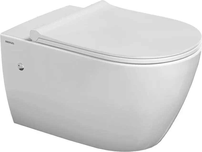 

Унитаз подвесной Berges Wasserhaus Mascon Rimless 082128 с микролифтом