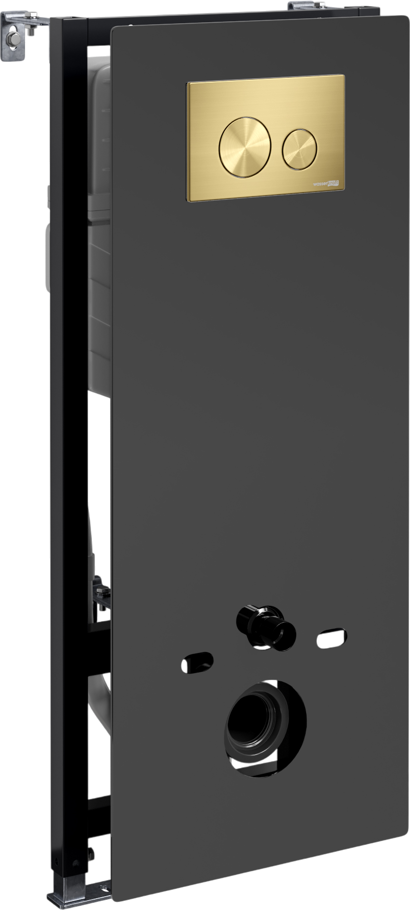 

Система инсталляции для унитазов Wasserkraft Abens 20TLT.010.ME.BL.MG02 с кнопкой смыва матовое золото