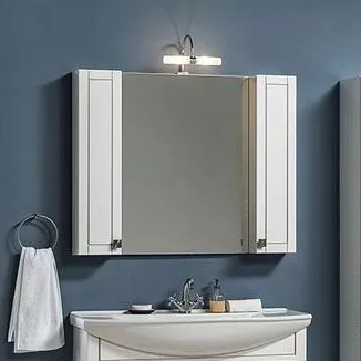 

Зеркало Aquanet Честер 105 белый, патина серебро