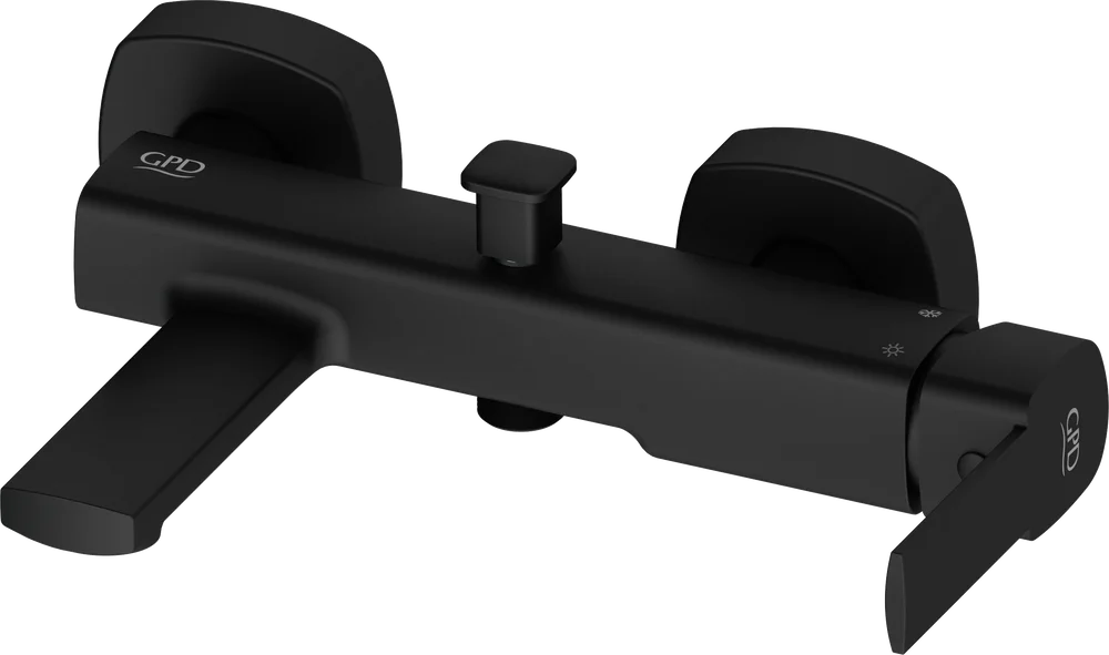 

Смеситель для ванны GPD Pedra MBB160-S черный матовый