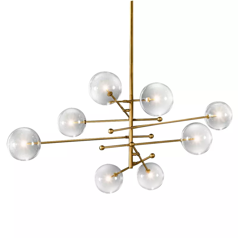 

Люстра на штанге Delight Collection Globe Mobile KG0835P-8 brass