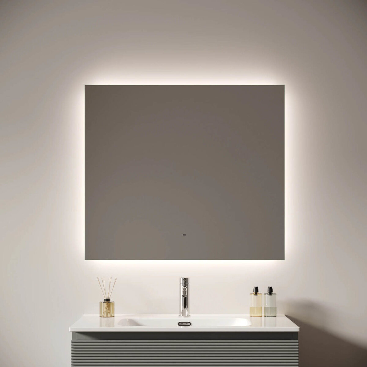 SQ2.800 Зеркало для ванной комнаты SANCOS Square 2.0 800х700 led подсветка 2700K/4000K/5000K