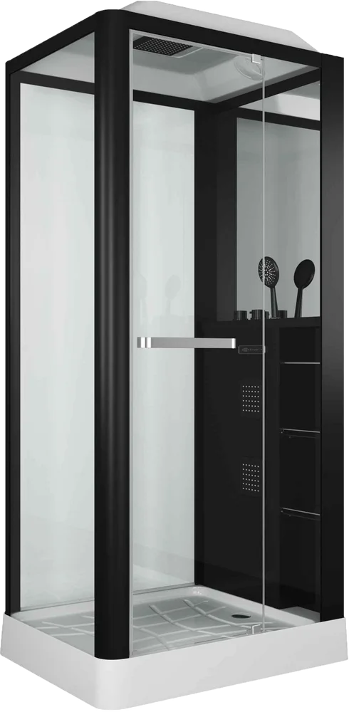 

Душевая кабина Grossman 100x80 профиль черный стекло прозрачное