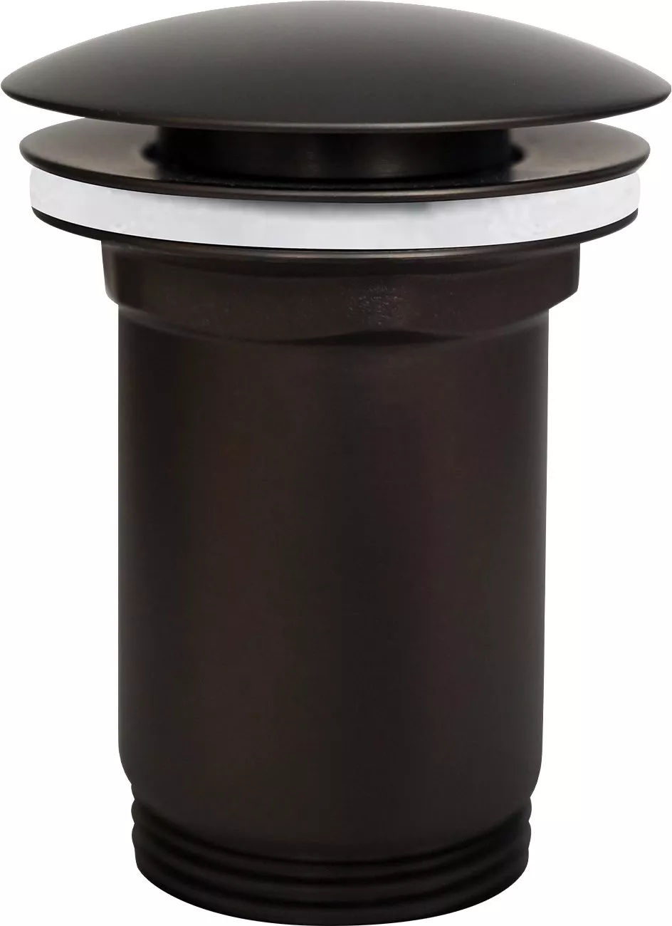 Донный клапан для раковины Omnires A706GR click-clack, графит, цвет черный - фото 1
