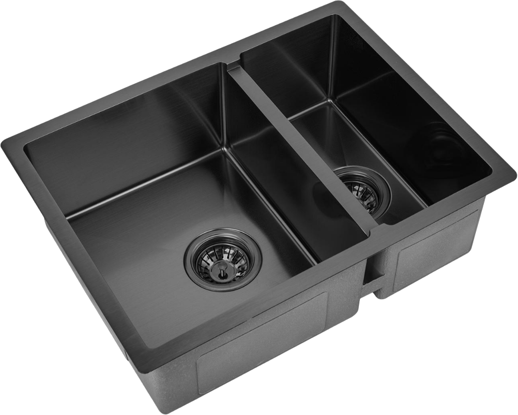 

Мойка кухонная Zorg Inox PVD 58-2-44 GRAFIT графит