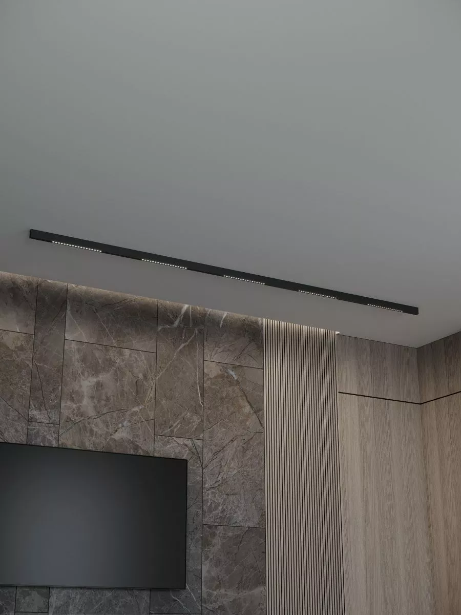 

Трековая система со светильниками №2 трехфазная накладная Eldeko (48В, форма - прямая, 3м, 3000K) черная Hesby Lighting HSBL_kompl_E002_NI3B3K