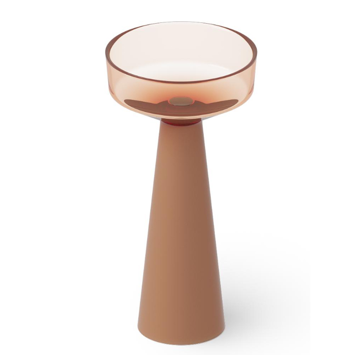 DEA DESIGN Pedestal Basin Раковина напольная 425x425xh85 см из полимера Glasstech дклапан хром цвет Brown Copper R9 250628₽