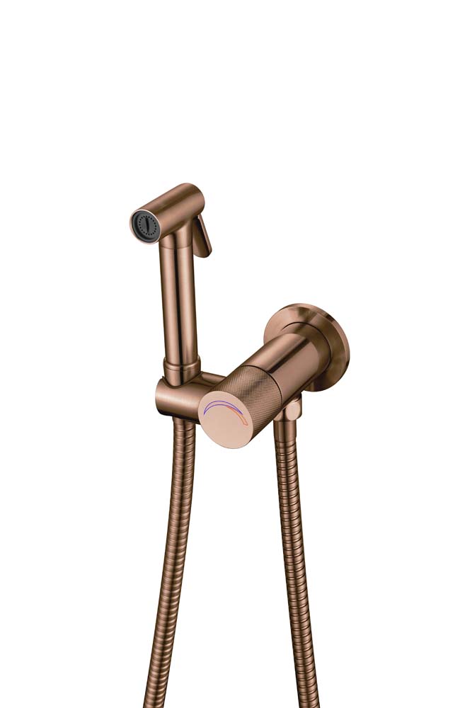 Смеситель гигиенический с защитой от протечек Uno BRUSHED BRONZE