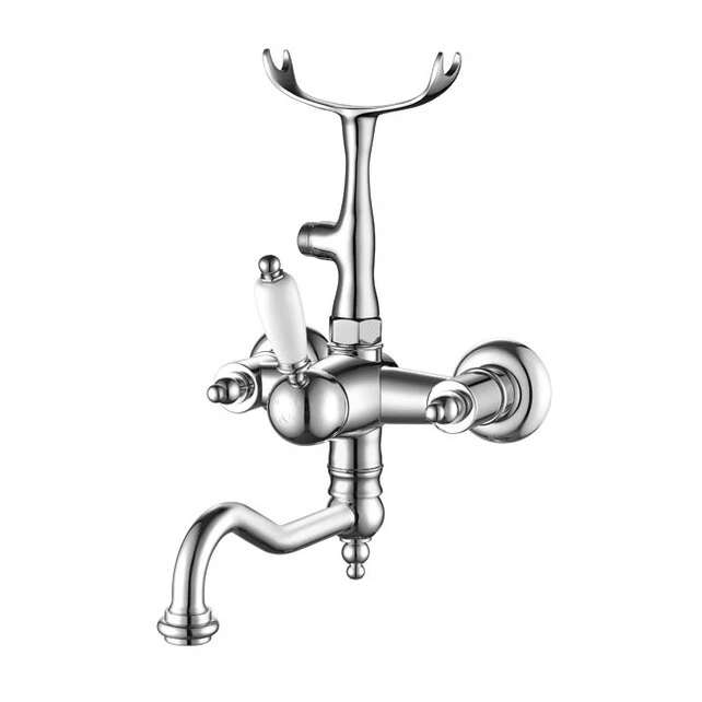 

Смеситель для ванны и душа Caprigo Adria-Uno 02-511-crm хром, белый