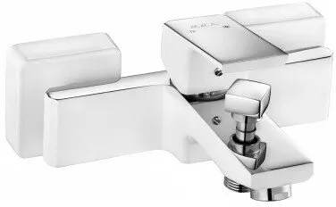 

Смеситель для ванны с душем E.C.A. Tiera 104802469EX белый, хром