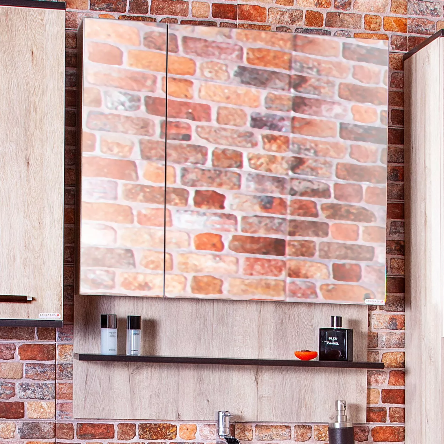 

Зеркало-шкаф Бриклаер Карибы 75 дуб кантри, венге