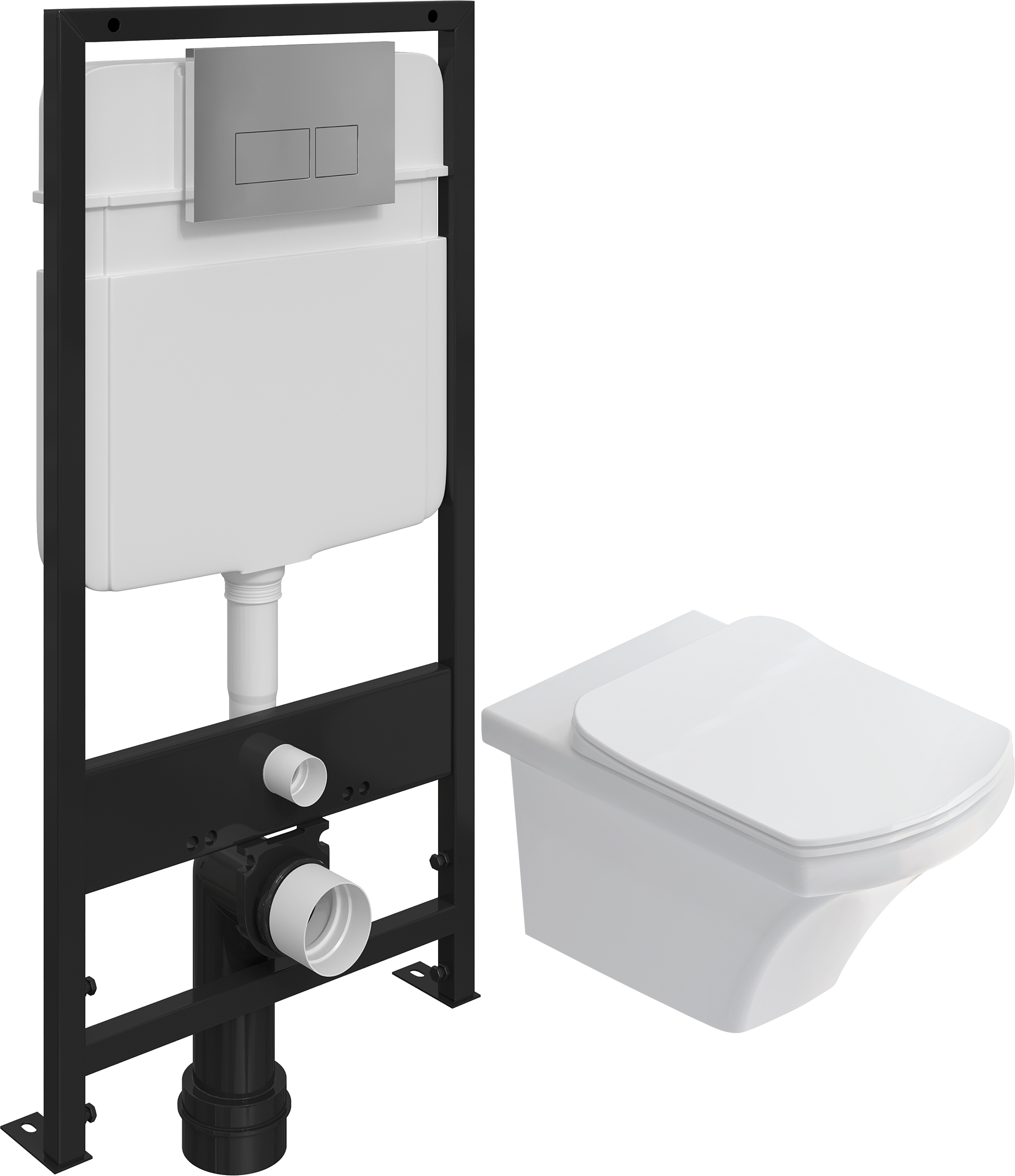 

Комплект Унитаз подвесной STWORKI Хальмстад SETK2804-0606-001-1-6000 с микролифтом + Система инсталляции для унитазов EWRIKA ProLT 0026-2020 с кнопкой смыва 0041 хром