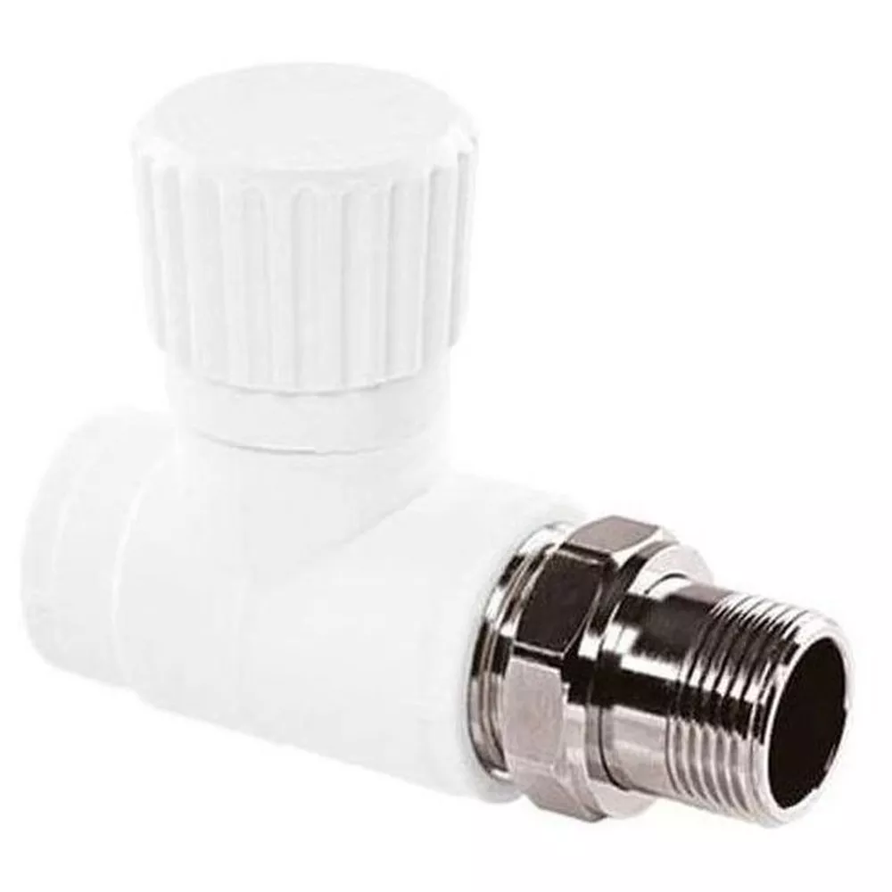 

Вентиль TEBO бел. PP-R для радиаторов прямой 1v 25х3/4 (5/50), арт. 030060404