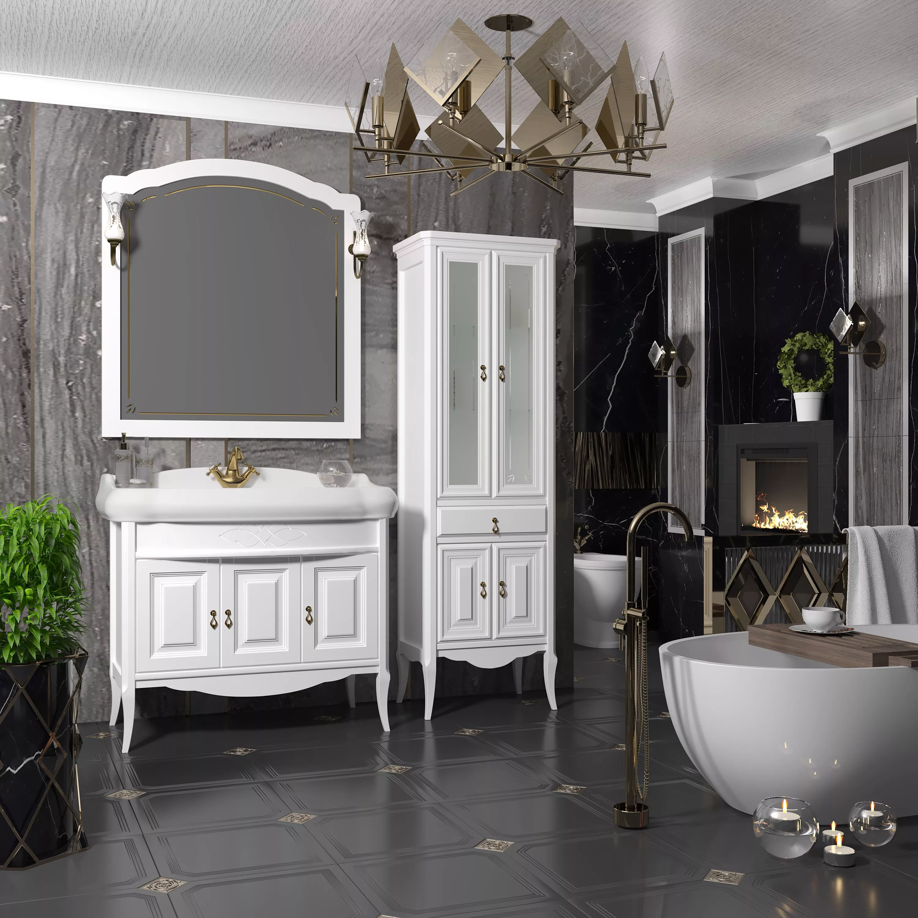 Мебель для ванной Opadiris Лоренцо 100 белая матовая, размер 100, цвет белый - фото 1