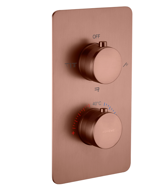 

Термостатический смеситель встраиваемый Boheme Cell 134-3-BRB С ВНУТРЕННЕЙ ЧАСТЬЮ, brushed bronze