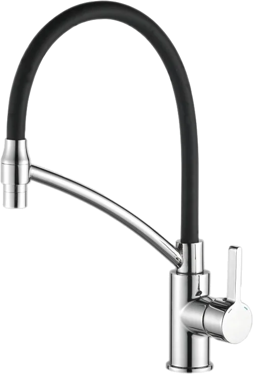 

Смеситель для кухонной мойки Haiba HB73643-7 с гибким изливом синий, черный