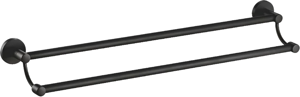 

Полотенцедержатель Haiba двойной черный матовый