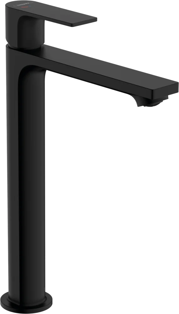 

Смеситель для раковины Hansgrohe Rebris E с донным клапаном черный матовый