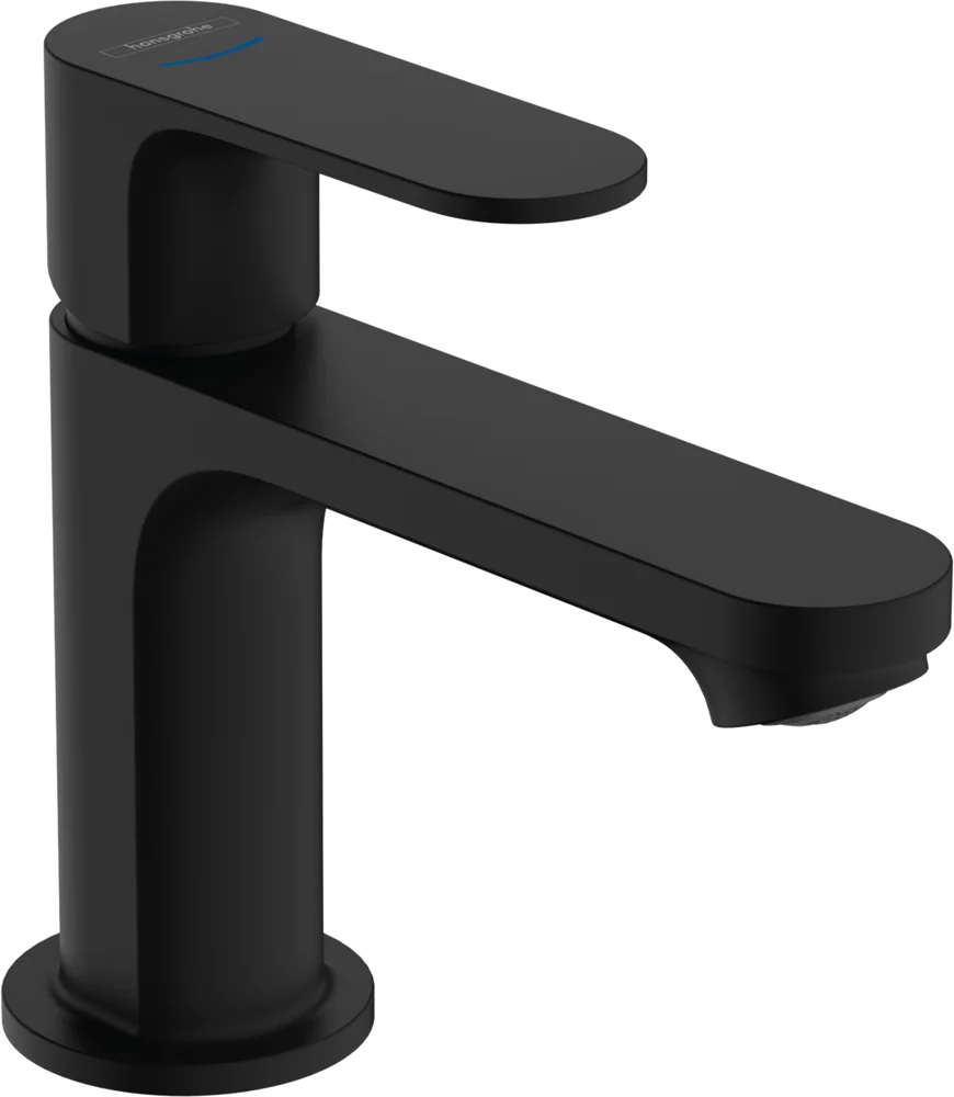 

Смеситель для раковины Hansgrohe Rebris S с донным клапаном черный матовый