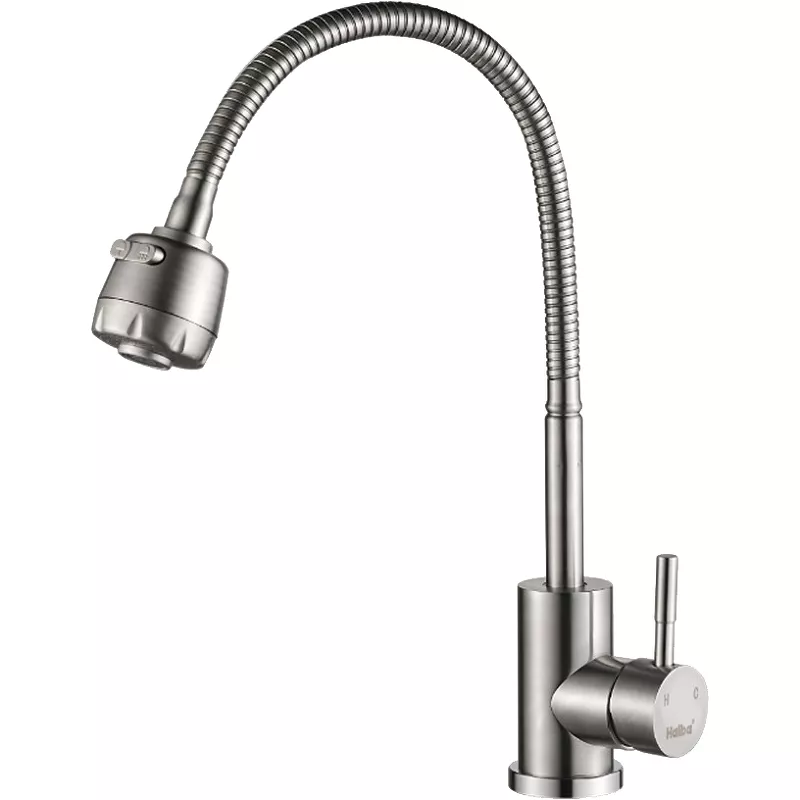 

Смеситель для кухонной мойки Haiba HB73304 с гибким изливом хром