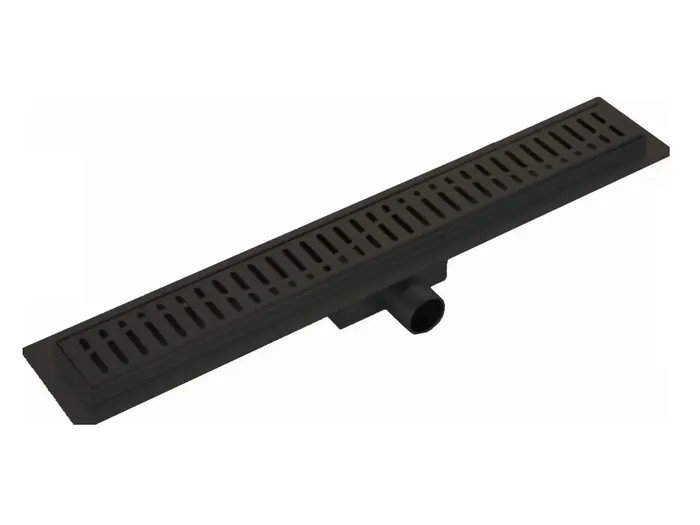 Душевые лотки  Santehnika Room Душевой трап (лоток) Haiba HB93800-7 80 см, с решеткой и опорами, черный