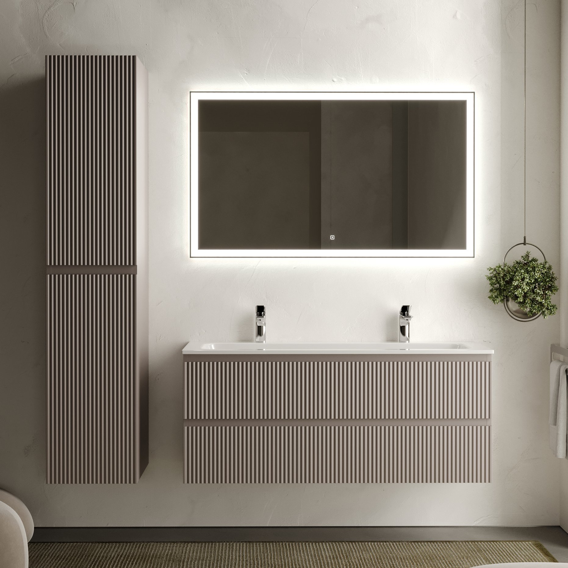 

Мебель для ванной комнаты Sancos Snob R 120 см, doha soft, раковина CN7016