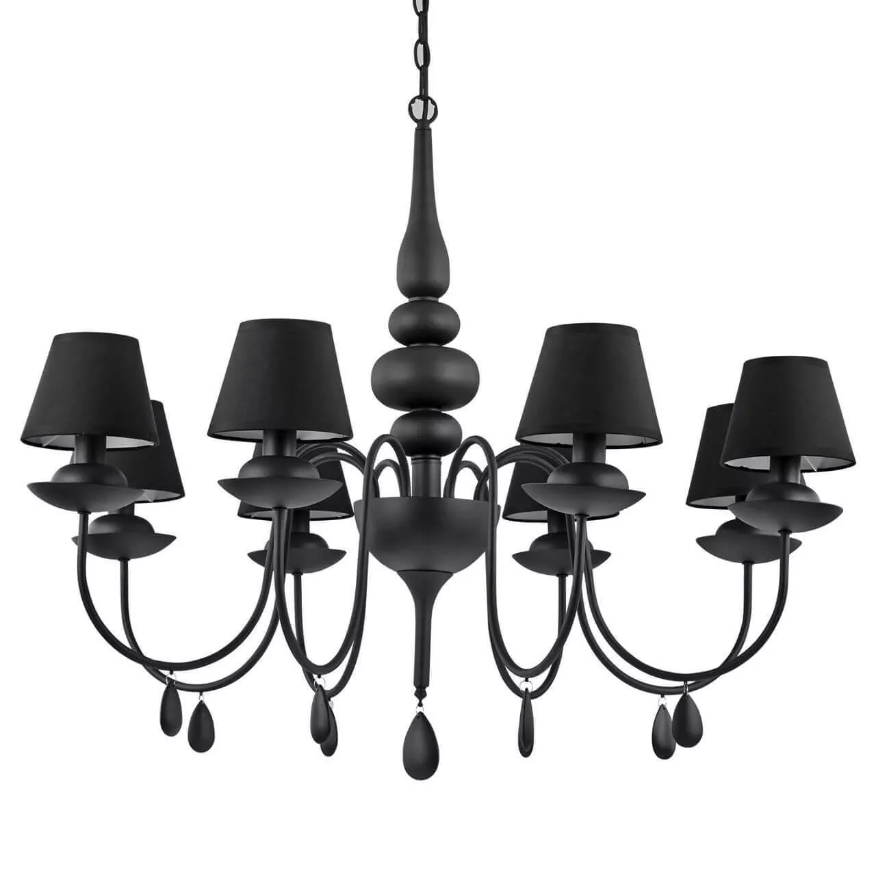 

Подвесная люстра Ideal Lux Blanche SP8 Nero 111896