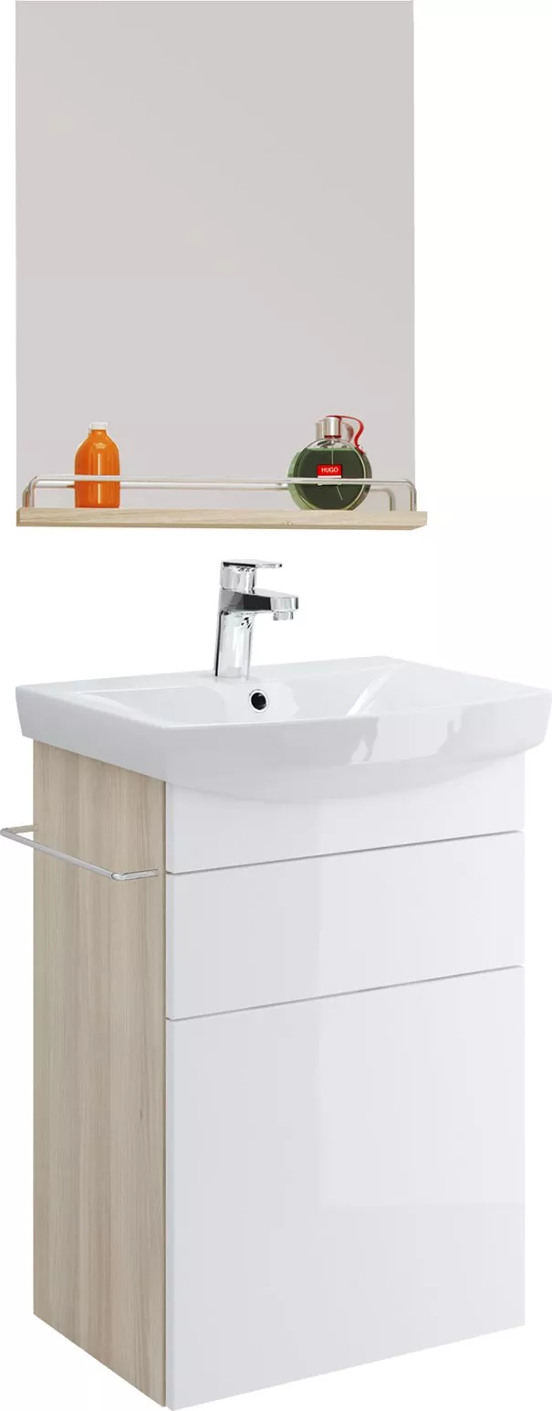 Мебель для ванной Cersanit Smart 50 ясень, белый, цвет светлое дерево - фото 1