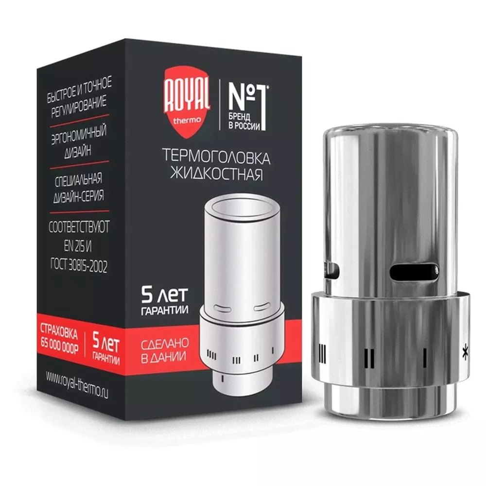 

Термоголовка жидкостная Royal Thermo Design, Click (хром)