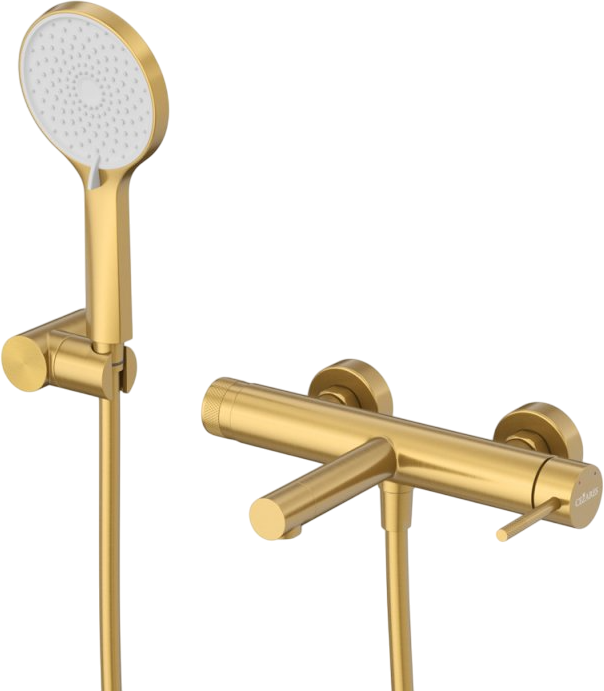 

Смеситель для ванны с душем Cezares Relax RELAX-VD-BORO брашированное золото