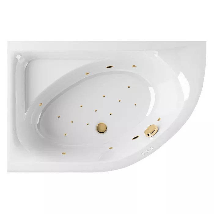 

Ванна акриловая Excellent Aquaria Relax 150x100 L с гидромассажем белый - золото