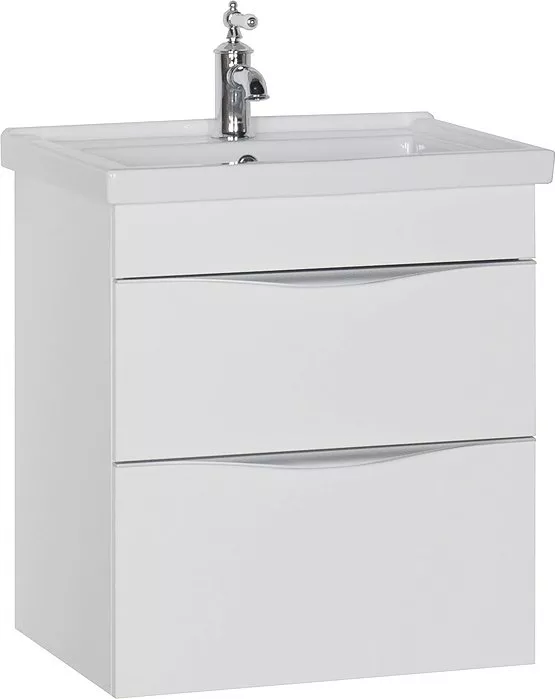 

Тумба с раковиной Aquanet Эвора 60 белая