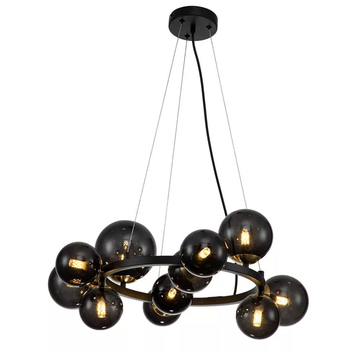 

Подвесная люстра Indigo Molecola 11018/11P Black V000195