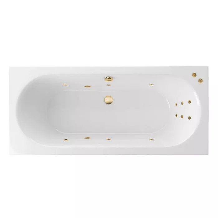 

Ванна акриловая Excellent Oceana Slim Line 160х75 с гидромассажем белый - золото