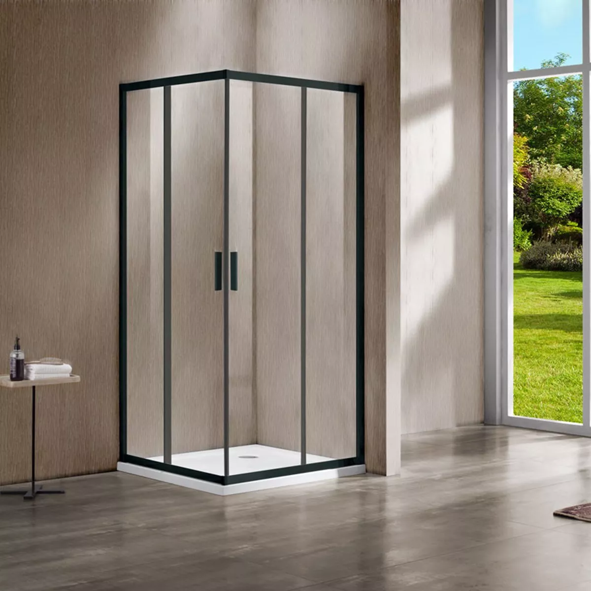 

Душевой уголок Vincea Garda VSS-1G900CLB 90x90, профиль чёрный, стекло прозрачное
