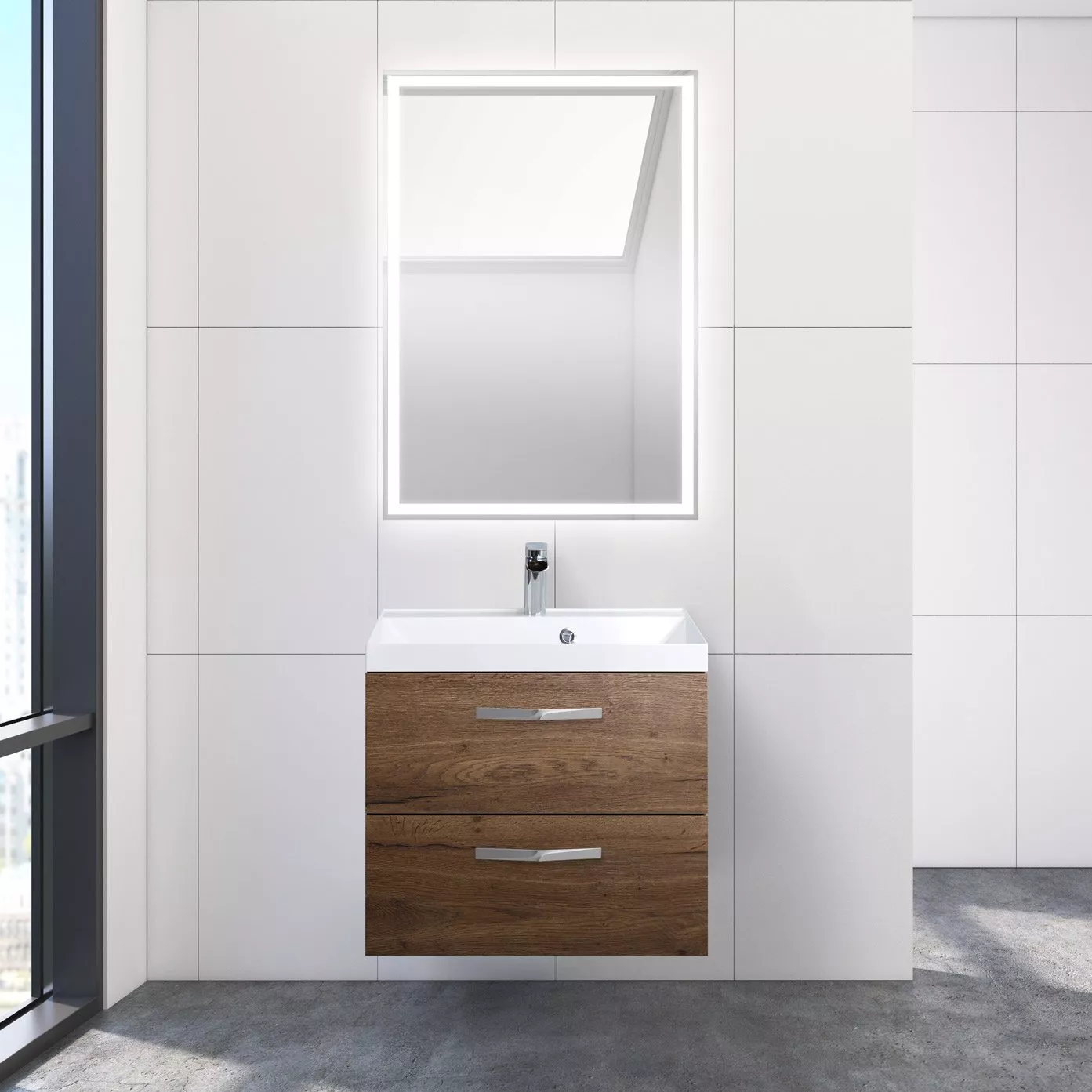 

Комплект мебели BelBagno Aurora 60 темное дерево