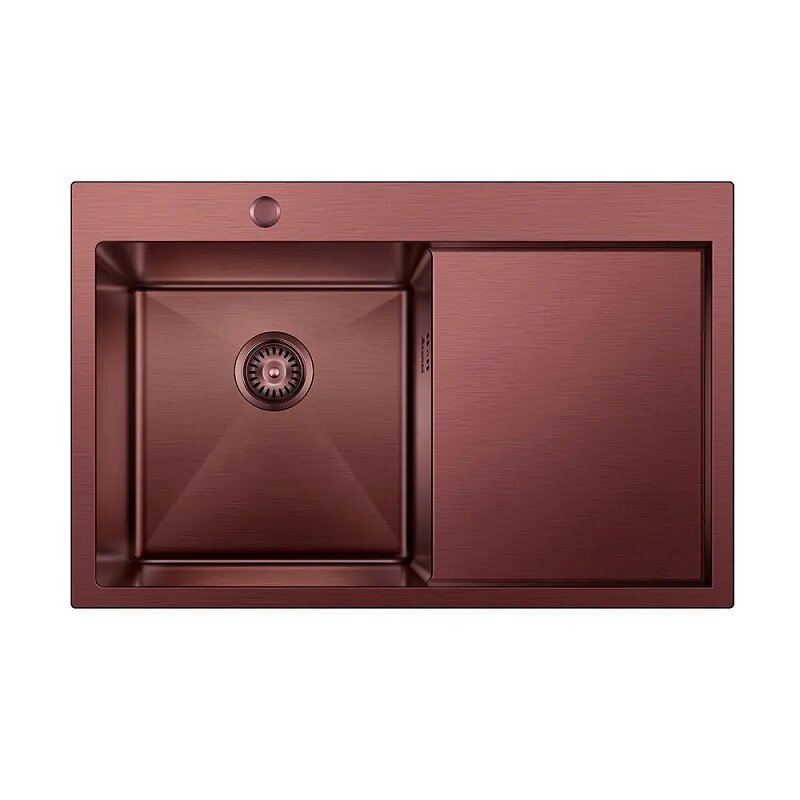 Мойка Seaman Eco Marino SMV-780L-AM (Amethyst, PVD, satin), стандартная комплектация - Аметист, крыло слева