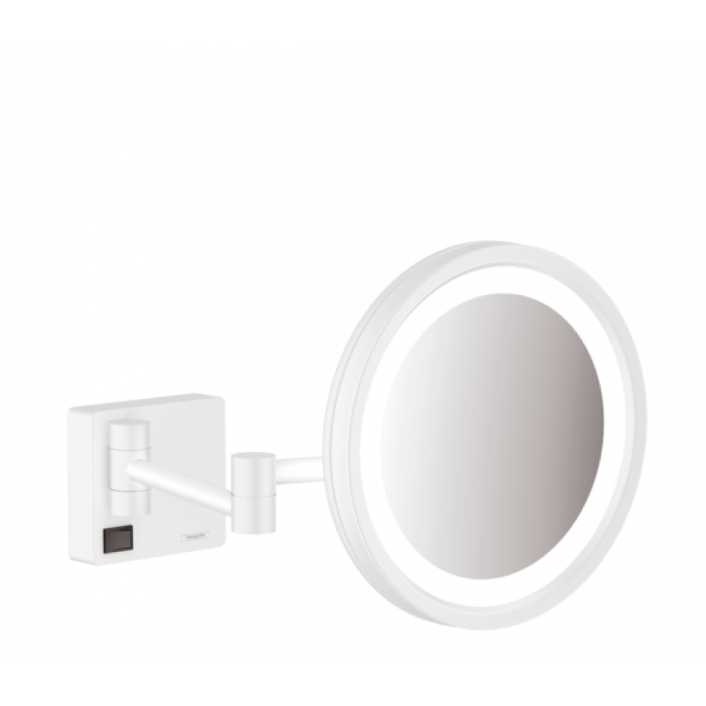 Косметическое зеркало Hansgrohe AddStoris с подсветкой белый матовый