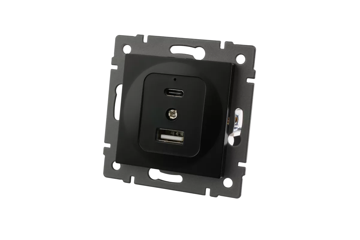 

Механизм USB розетки Arlight SCT-MUAC-PL-BK-V (5V, 3A, QC4) 049838