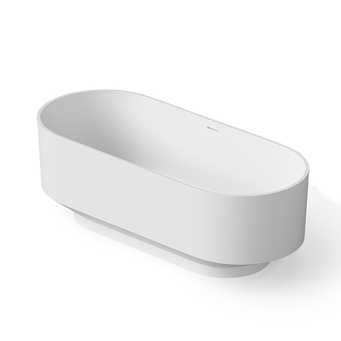 DEA DESIGN Shadow Ванна отдельностоящая 170x72xh56 см из композита Solid surface с сифоном и дклапаном цвет White 18 234929₽