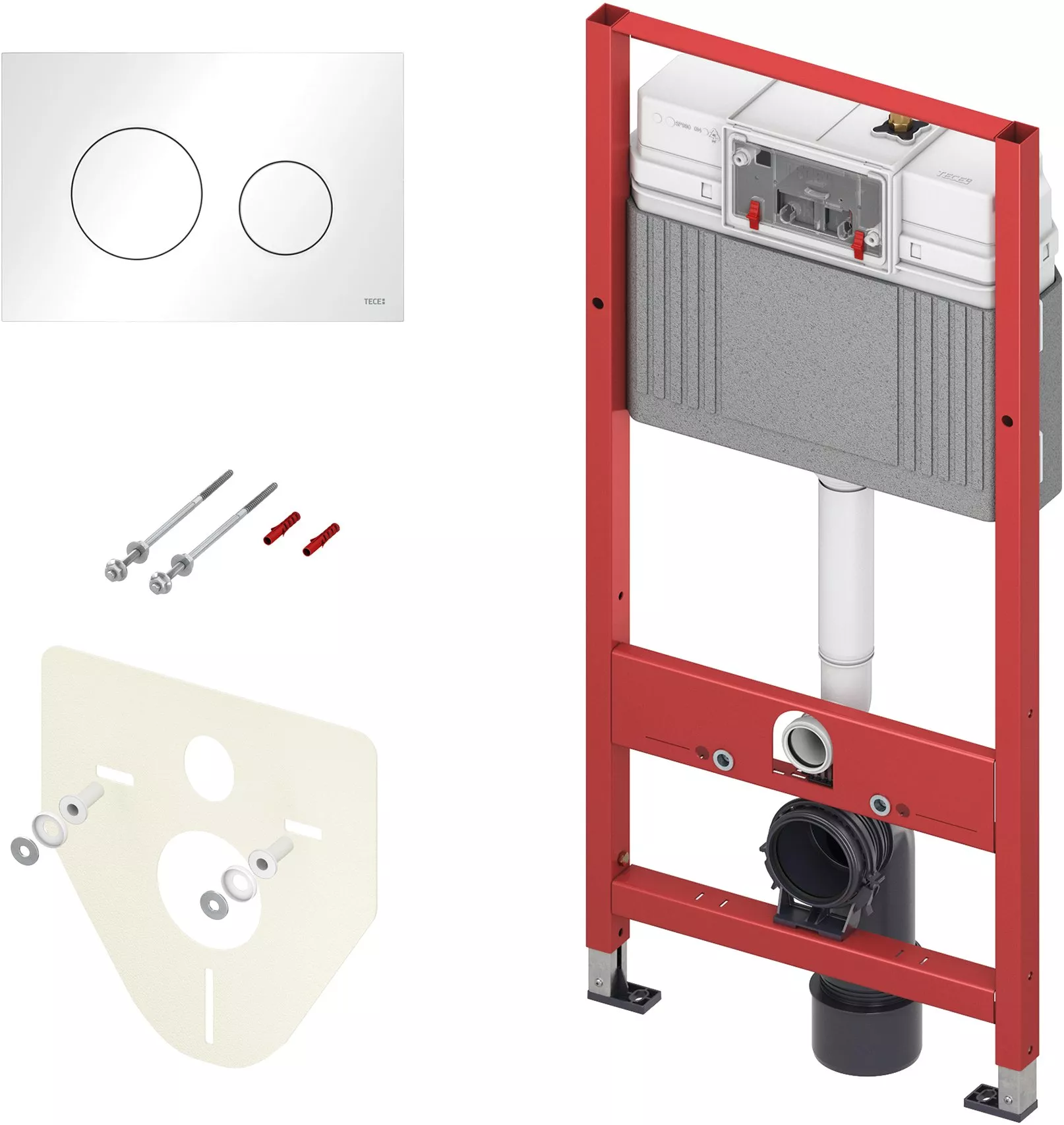 

Инсталляция для унитаза TECE loop K440920 кнопка белая глянцевая
