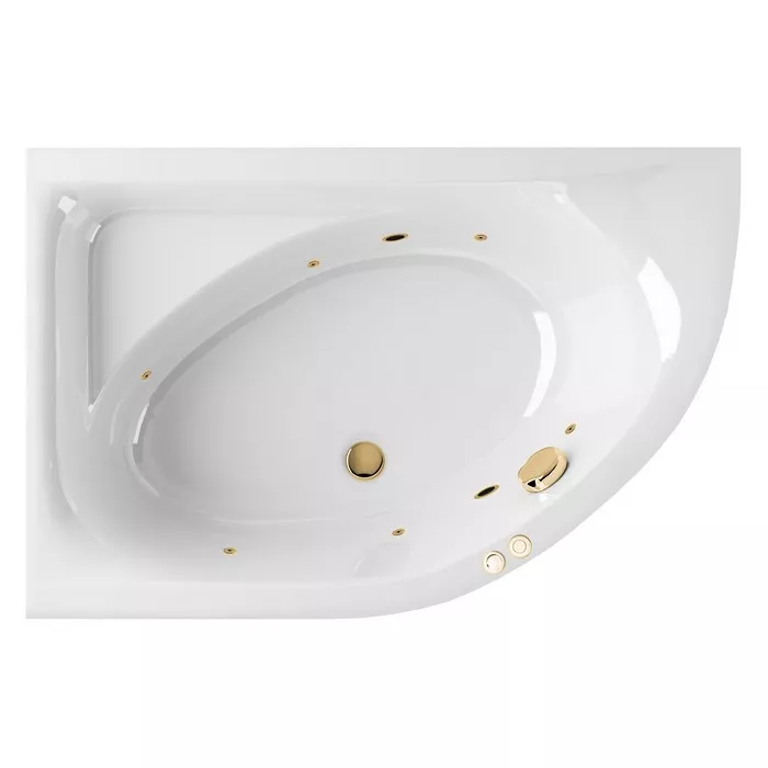 

Ванна акриловая Excellent Aquaria Soft 150x100 L с гидромассажем белый - золото