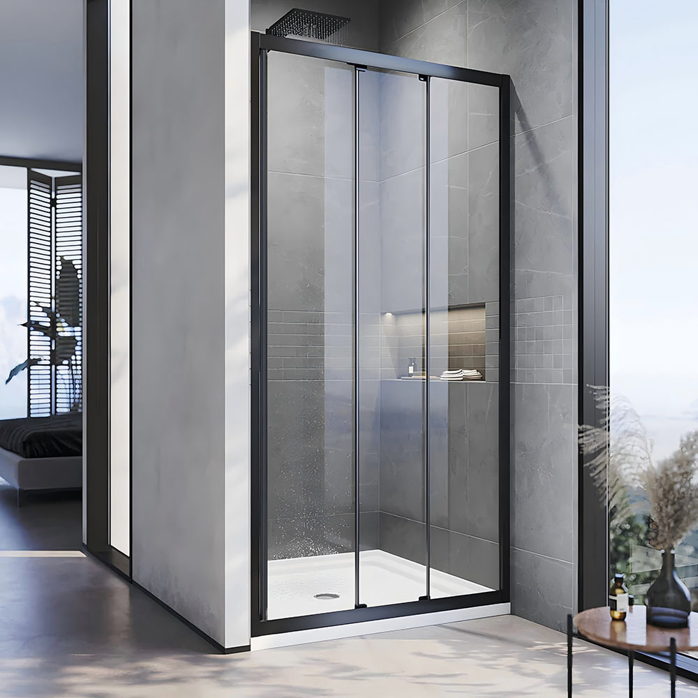 

Душевая дверь в нишу Veconi Vianno VN-28B 90 см, профиль матовый черный, стекло прозрачное