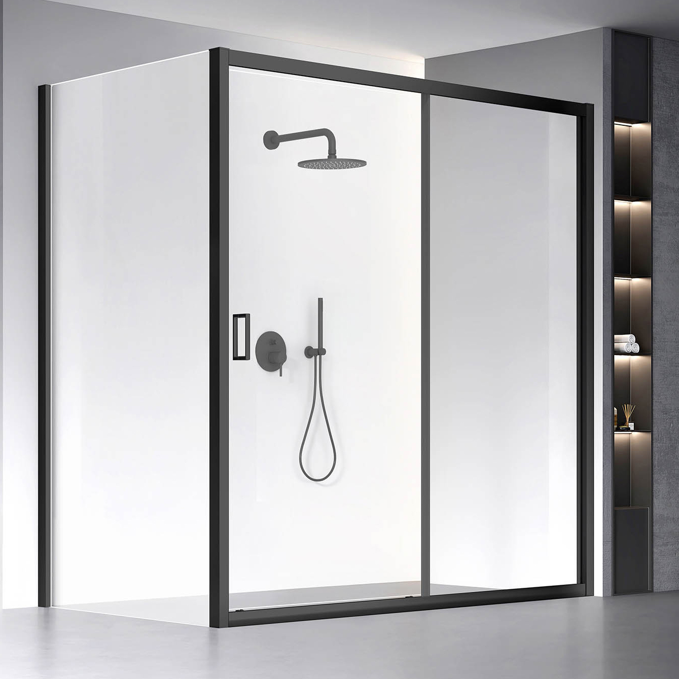 

Душевой уголок Veconi Rovigo RV-060B 180х110 см, профиль матовый черный, стекло прозрачное