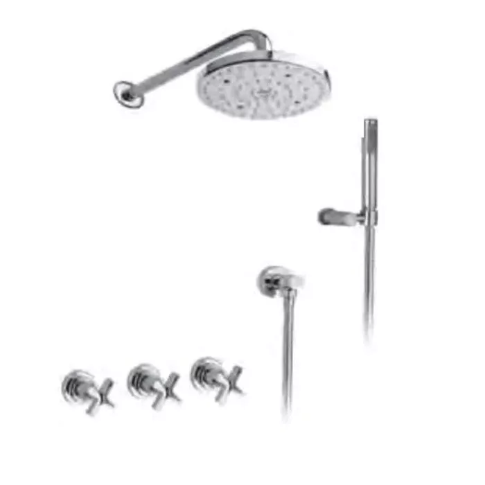 

Nicolazzi 2233CR27 Душевой набор с ручным душем и верхней лейкой
