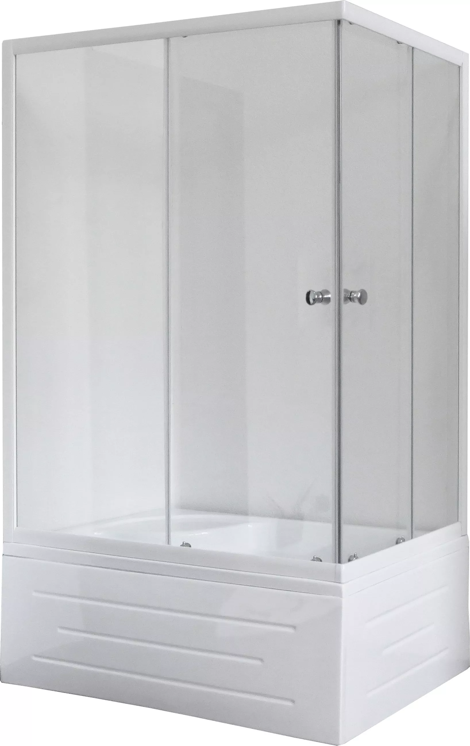 

Душевой уголок Royal Bath BP 100х80 L с поддоном профиль белый стекло прозрачное
